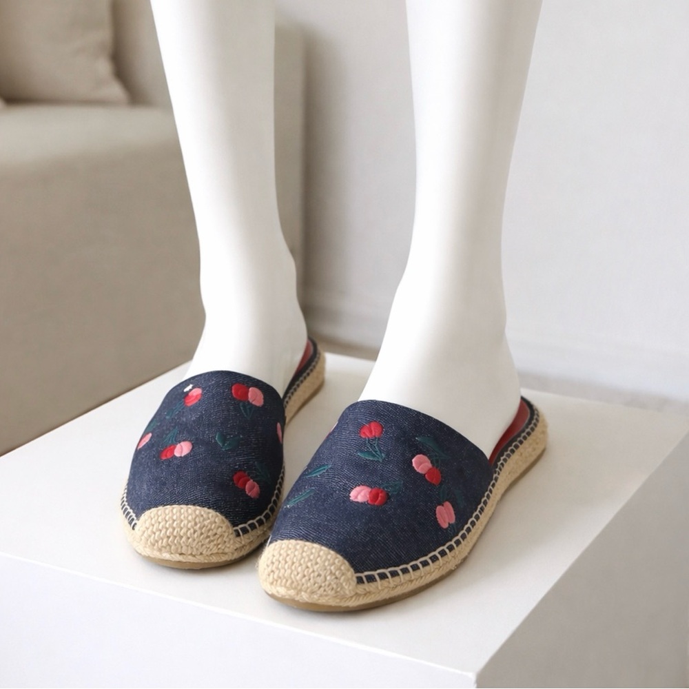 Kate Spade Navy Cherry Espadrilles